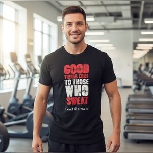Black and Red Men's Tee